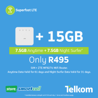 ZTE MF927U MiFi Router + 15GB Telkom LTE Data